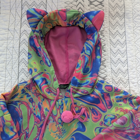 Dolls Kill Acid Amoeba Oversized Hoodie - Picture 9 of 9